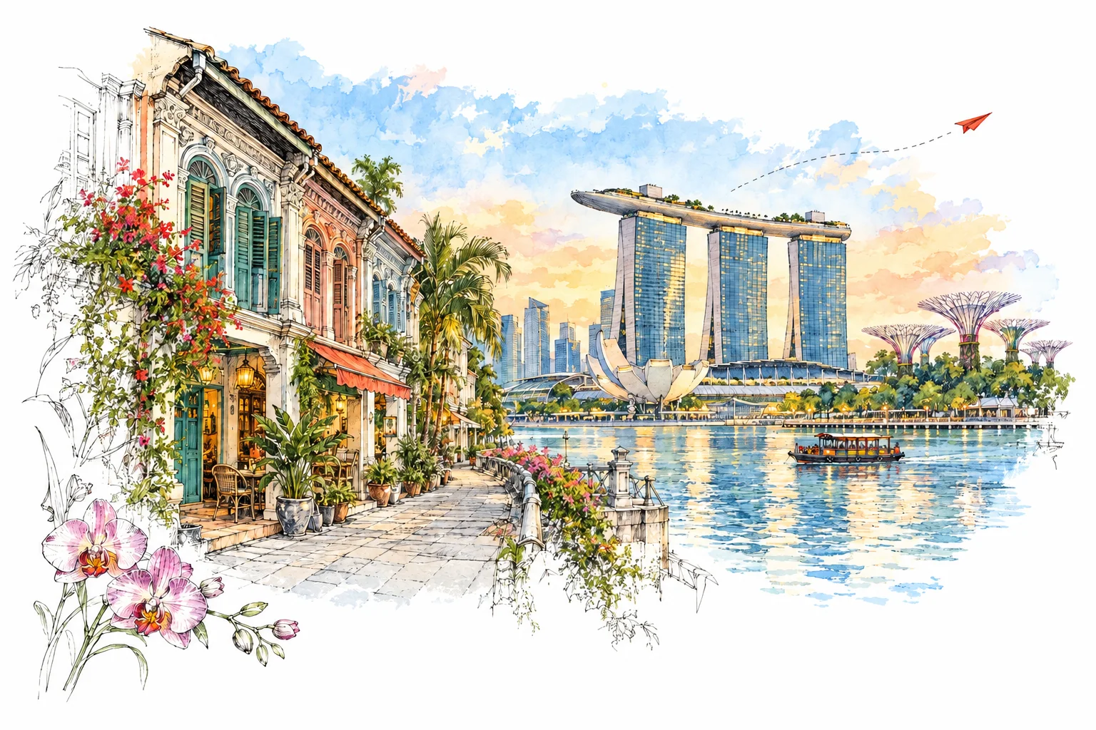 City days, island moments: illustrated Singapore journey