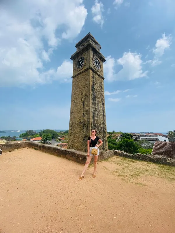 Beside the Galle Fort clock tower