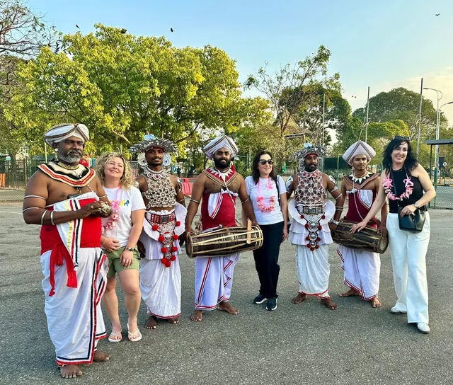 A traditional Sri Lankan welcome